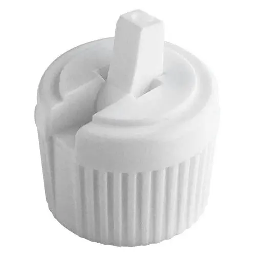 White Ribbed Polytop Flip-Spout Cap for 20-410 Bottles – Includes PS-115 Liner and 3mm Orifice