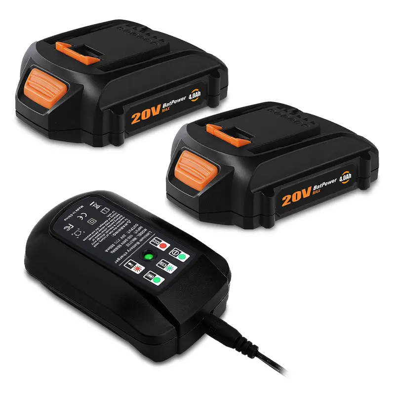 WORX 20V 4.0Ah Compact Battery & Charger Combo – Compatible with WA3575/WA3742