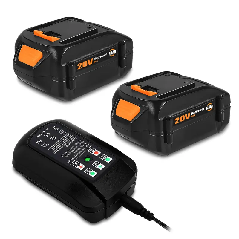 WORX 20V 6.5Ah Extended-Capacity Battery & Charger Kit – Replaces WA3578/WA3575