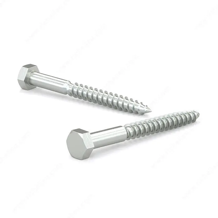 Zinc-Plated Lag Screw — 5/8″ Diameter × 5″ Length