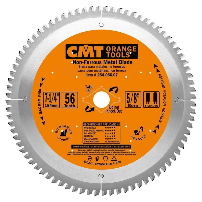 Cmt 254.056.07 Itk Industrial Non-Ferrous Circular Saw Blade – 7-1/4", 56-Tooth 1