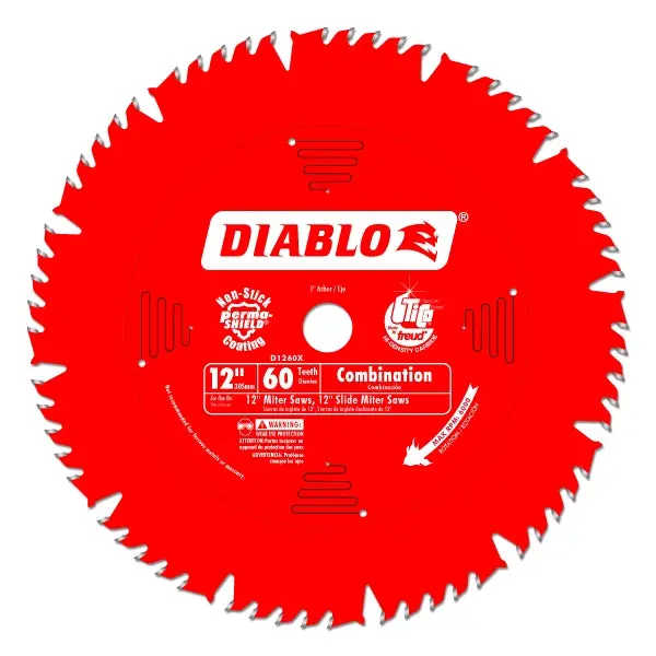 Diablo 12" Combination Wood Saw Blade – 60-Tooth Carbide-Tipped 1