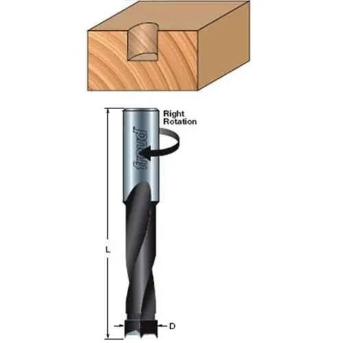 Freud 7/32" Brad Point Drill Bit – Precision Woodworking Bit, Carbide-Tipped 1